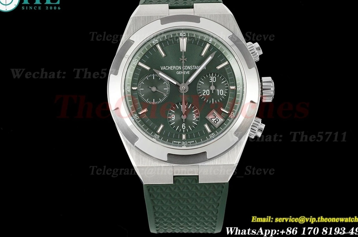 Overseas 5520V RU Dial 8F A7750 Green 41mm SS Mod 0309